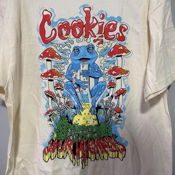 Cookies SF x Your Highness Cream Frog Tee Size XL - Picture 2 of 5